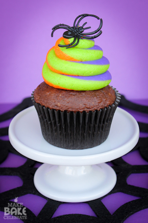 Swirly Halloween Cupcakes