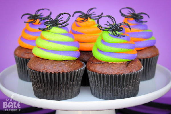 Swirly Halloween Cupcakes