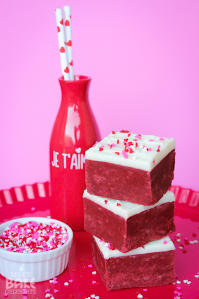 Red Velvet Cake Mix Fudge