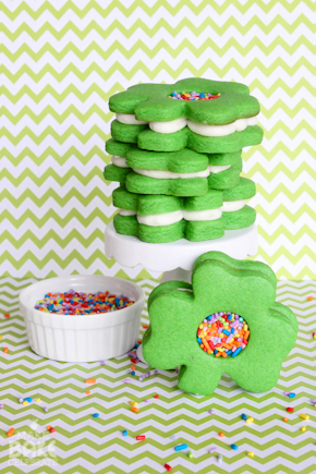 Shamrock Cookie Sandwhiches