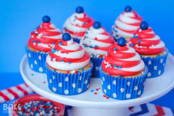 Patriotic Swirl Cupcakes