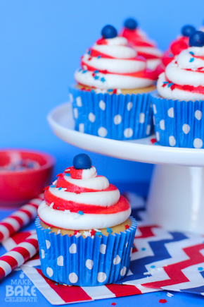Patriotic Swirl Cupcakes