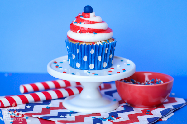 Patriotic Swirl Cupcakes