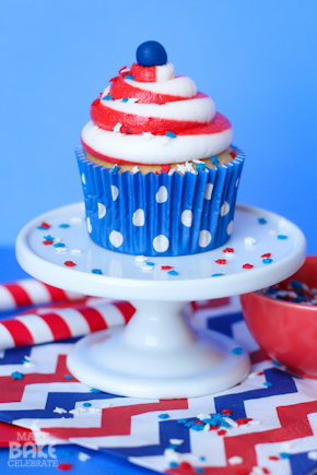 Patriotic Swirl Cupcakes