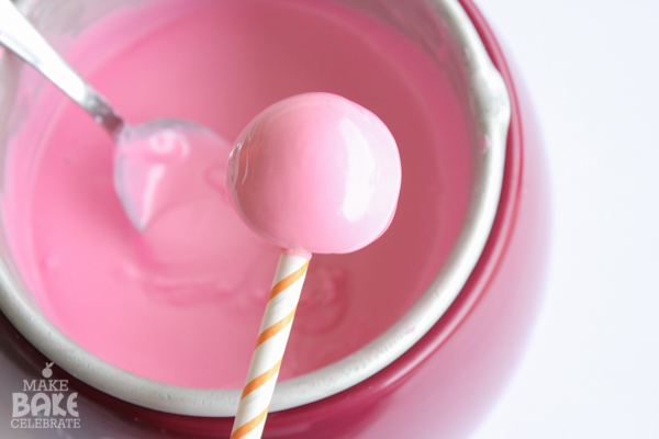 Solid Light Pink Cake Pop Party Straws