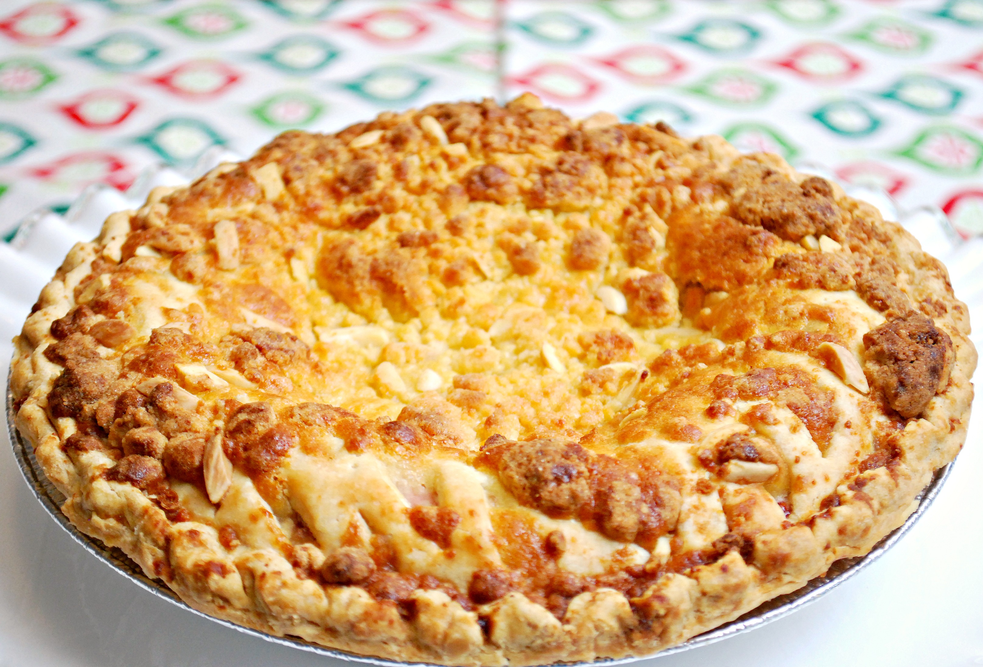 Dutch Apple & Raspberry Pie with Cream Cheese Crust