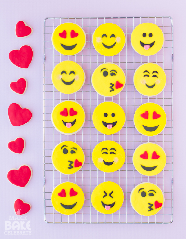 Valentine Emoji Cookies