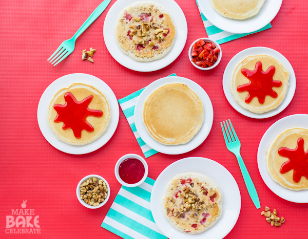 Strawberry Walnut Pancakes