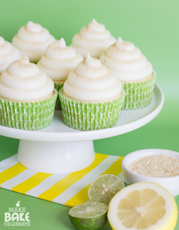 Lemon-Lime Cheesecake Cupcakes 