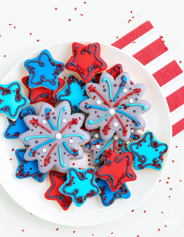 Firework cookies tutorial by Make Bake Celebrate