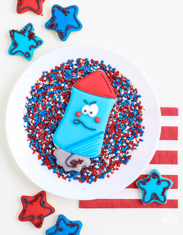 Firework cookies tutorial by Make Bake Celebrate