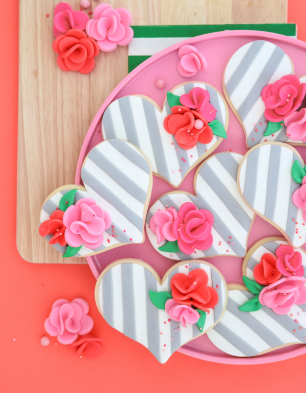 Striped Heart Cookies