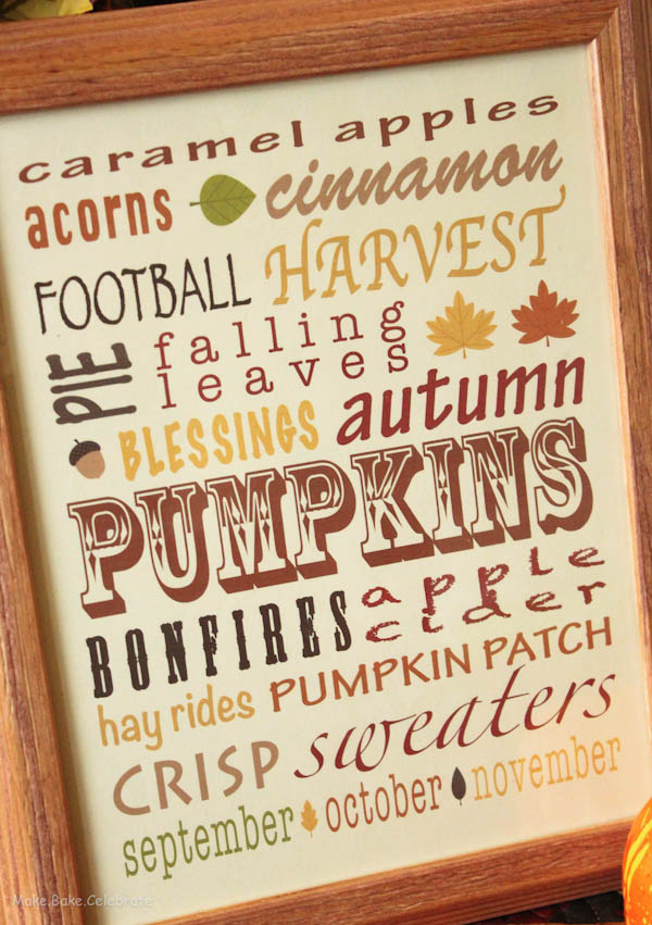 Fall Subway Art {FREE printable}