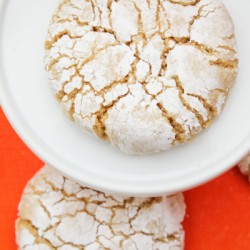 Pumpkin Cake Mix Crinkle Cookies