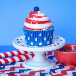 Patriotic Swirl Cupcakes – Two Toned Icing