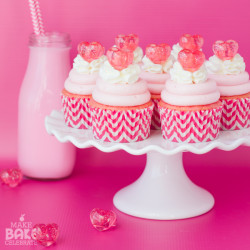Strawberry Malt Cupcakes