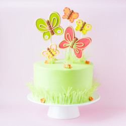Spring Velvet Butterfly Cookie Cake